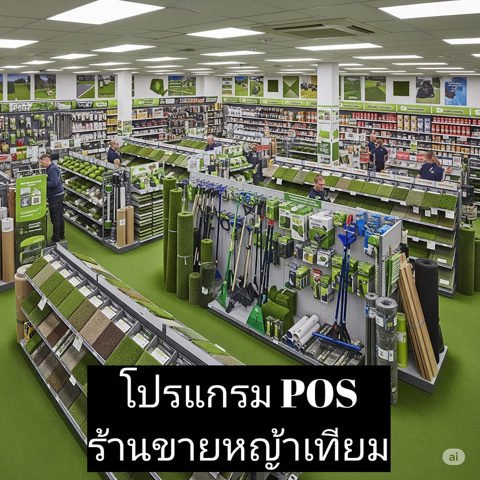 โปรแกรม POS ร้านขายหญ้าเทียม