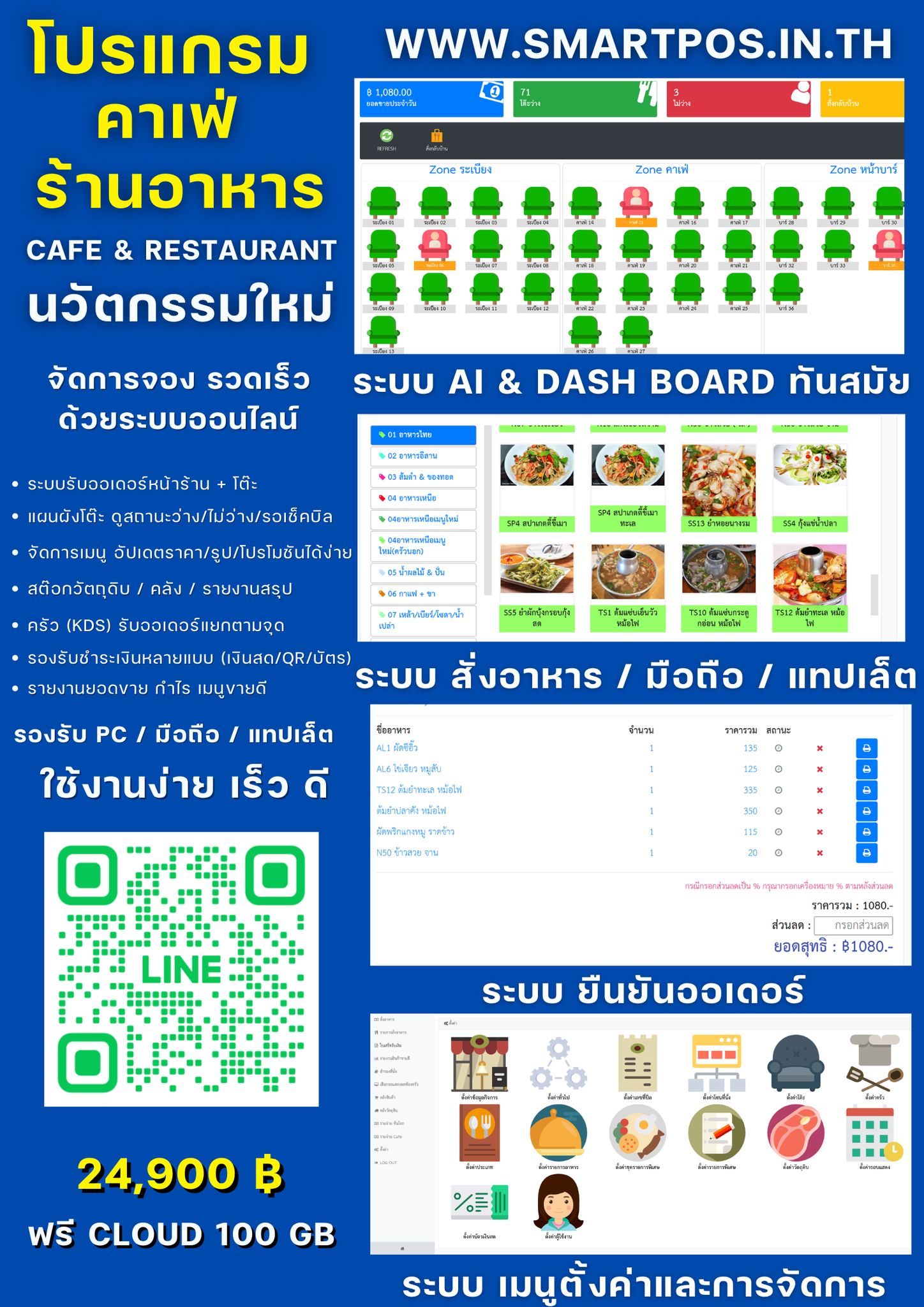 โปรแกรม POS สำหรับร้านคาเฟ่ & ร้านอาหาร