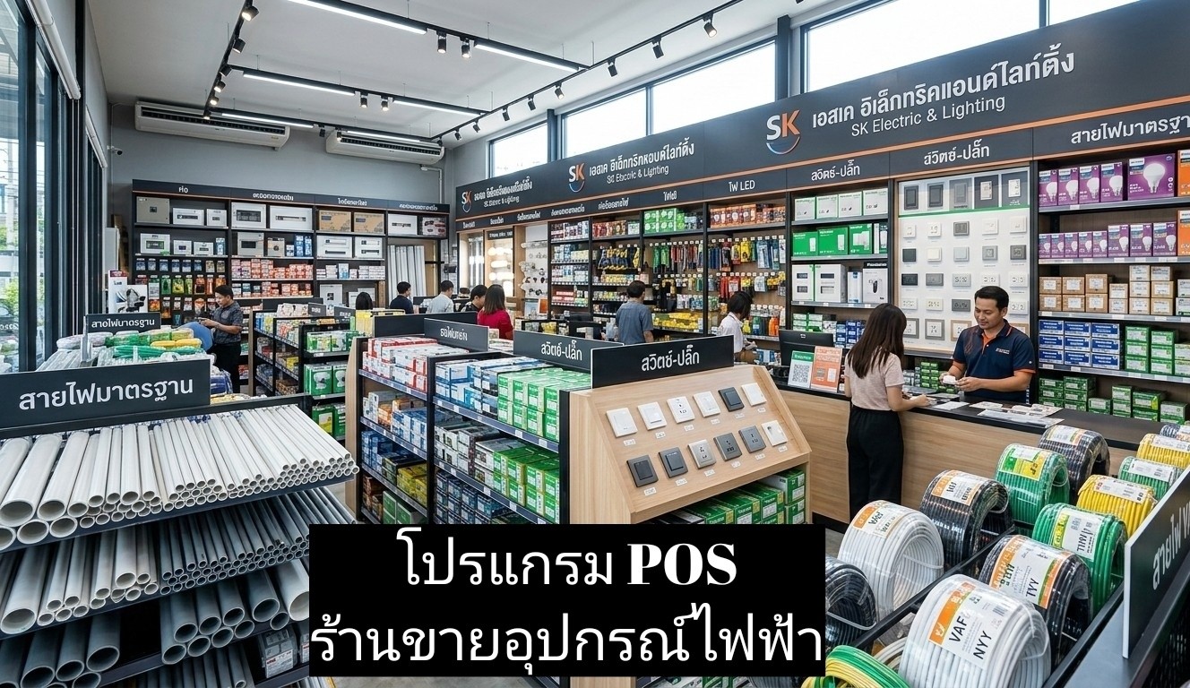 โปรแกรม POS ร้านขายอุปกรณ์ไฟฟ้า