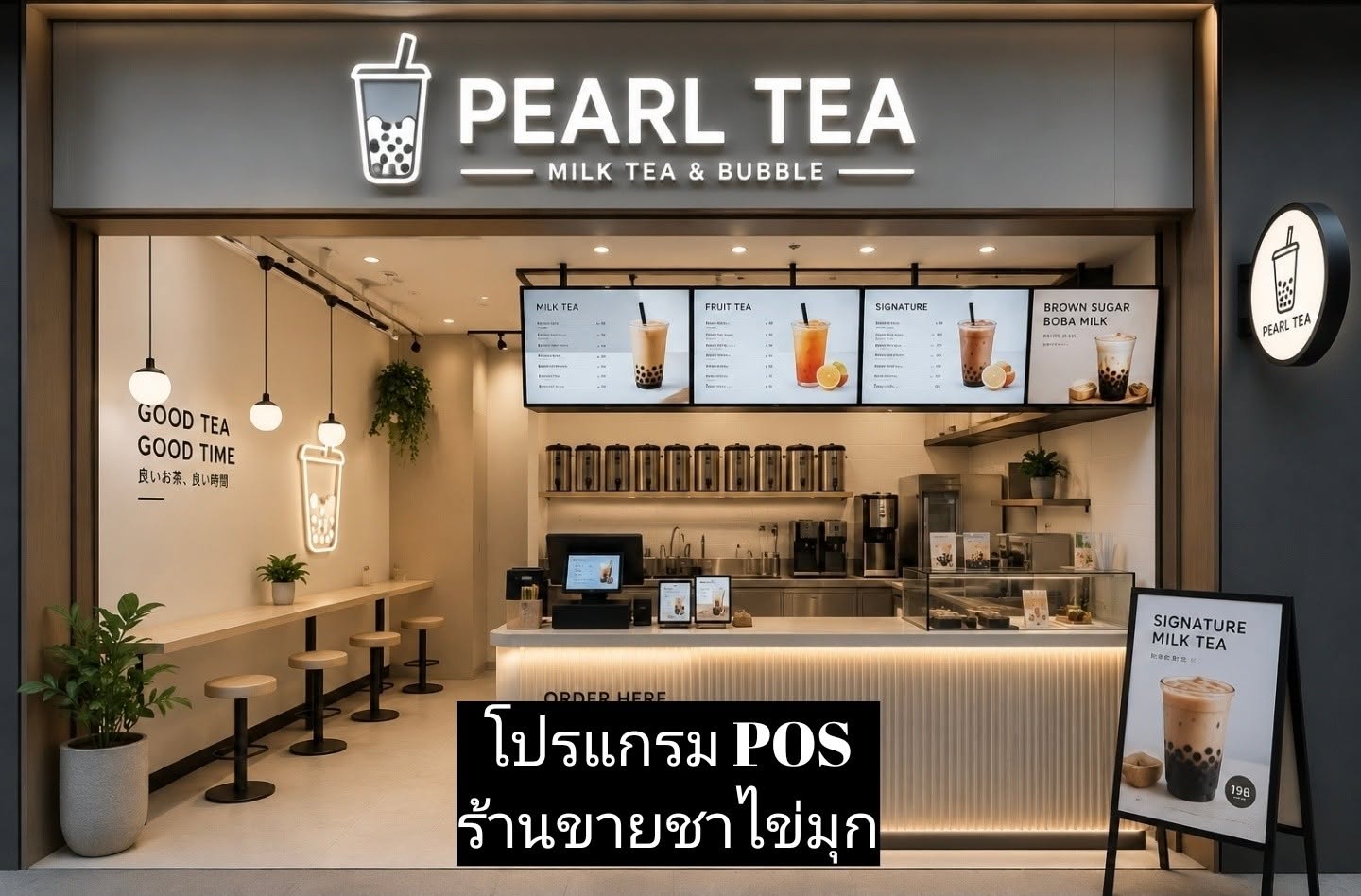 โปรแกรม POS ร้านชาไข่มุก