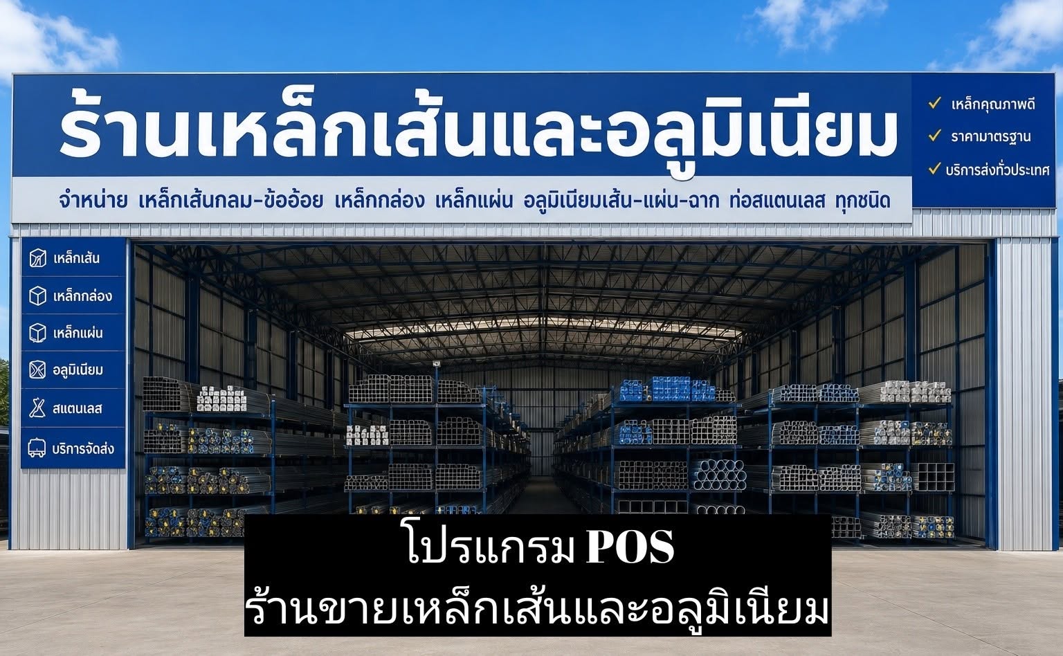 โปรแกรม POS ร้านขายเหล็กเส้น-อลูมิเนียม