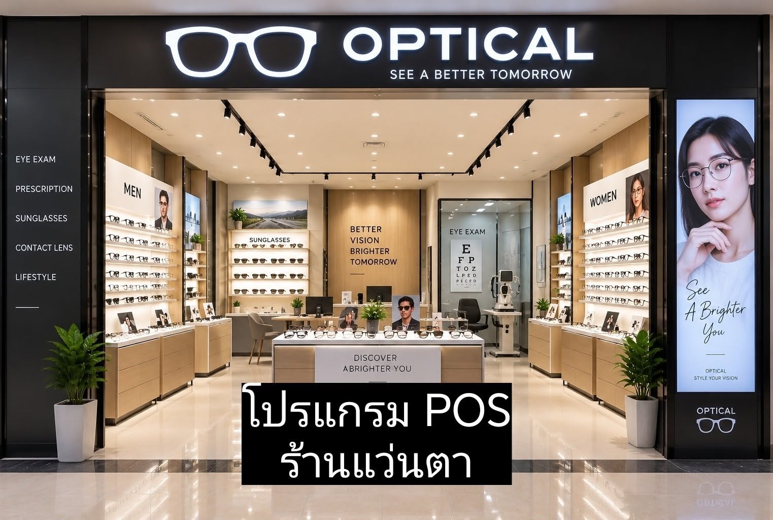 โปรแกรม​ POS​ ร้านแว่นตา