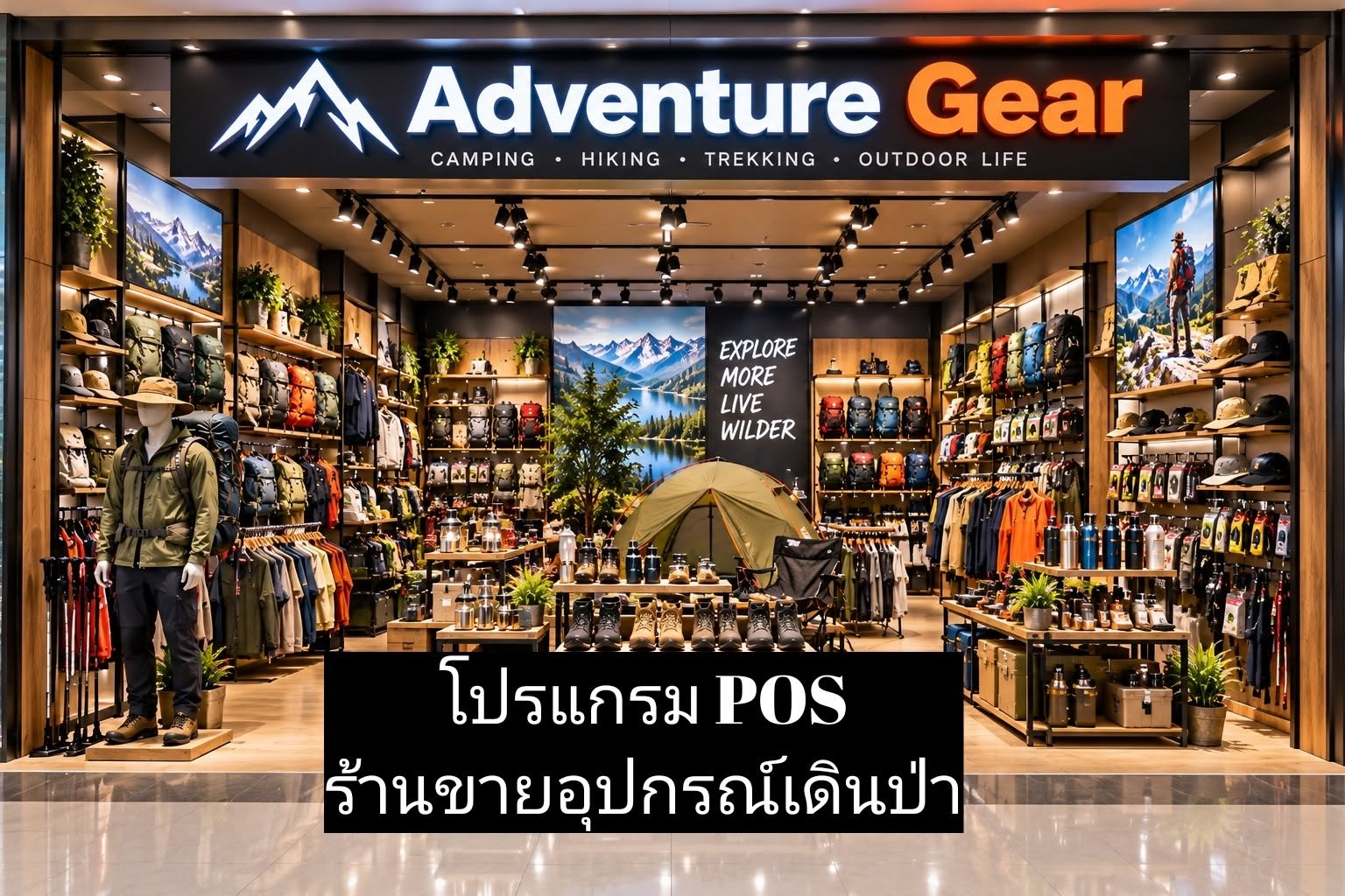 โปรแกรม POS ร้านขายอุปกรณ์เดินป่า